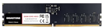 【DDR5 RAM】GIGASTONE 32GB DDR5 4800MHz PC5-38400 CL 40-40-40-77 1.1V UDIMM 288pin Unbuffered Non ECC Ideale PC Desktop alta prestazione Memoria Upgrade