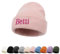 ZOTIMEF Personalisierte Baby-Beanie-Mütze - Individuelle Namensstickerei Gestrickte Beanies Mützen für Kleinkinder Bis Erwachsene Geschenke Hellrosa
