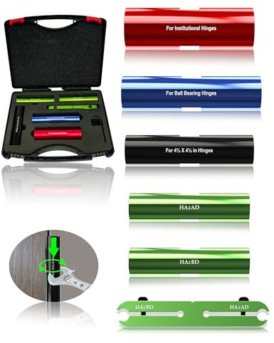 6 Piece Door Hinge Adjustment Tool, HA1234 Hinge Gap Adjusting Wrench, Hinge Fixing Tool, Hinge Repair Kit for Fixing Sagging Doors