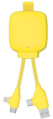 Cable Multi-Conectores USB 4 En 1 - Cargador Universal Y Batería Externa De 3000 mAh De Plástico Reciclado - Xoopar Gamma Lite Amarillo