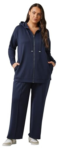 EVANS Curve Blue Luxe Wide Leg Joggers - Women's - Plus Size Curve
