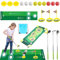 agctrler Kleinkind Golf Set Garden Plastik Kids Golf Set mit Golfmatte 3 Golf Tee 9 Bälle 3 Übungslöcher 3 Golfschläger im Freien Golfspiele im Freien