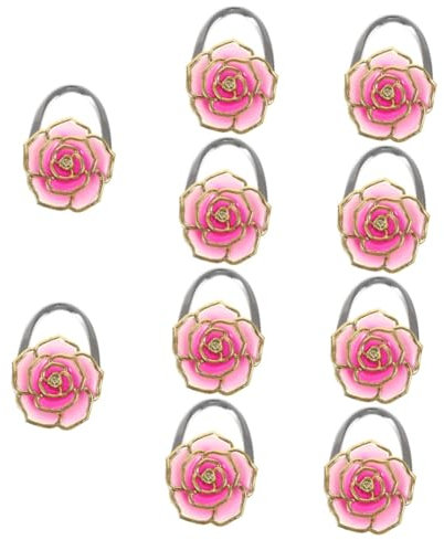 COLLBATH 10 Pièces Crochet De Table Pour Portemanteau Pliable Clip Mousqueton Bourse Cintres Porte- à Main Porte-monnaie Pliant Cintre Pliable Sacoche Crochet De à Main Blanche