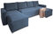 Masseno Ecksofa ASPRA mit Schlaffunktion U-Form, Sofa mit Bettkasten, Wohnzimmersofa, Couch, Soffa, Bettsofa, Couchgarnitur- Blau, POSO 05