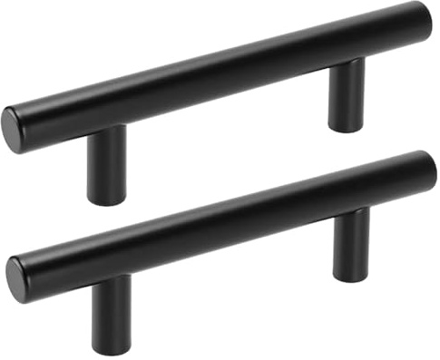 15 Pack Black T Bar Cabinet Handles,127mm Kitchen Cupboard Door Pull | JIAYUET Stainless Steel Cupboard Handle
