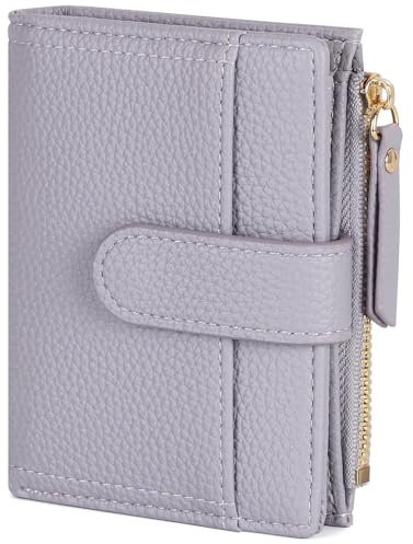 RRANCharltu Portefeuille Femme Cuir, Porte Monnaie Femme Petit Portefeuilles et Porte-Cartes avec Fermeture éclair Poche à Monnaie, Violet Clair
