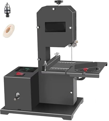 STWBHW Kleine Desktop-Dekupiersäge, elektrische Drahtsäge for die Holzbearbeitung, Schnitthöhe 70 mm, Geschwindigkeit 1750 U/min, gerade Linien, Kurven, Bögen und Mehrwinkelschnitte