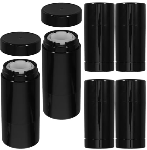 Garneck 6 Stück Schwarze Lippenbalsam Quetschflaschen aus Pp mit 50g Fassungsvermögen Leicht und Angenehm für Camping und Geschäftsreisen
