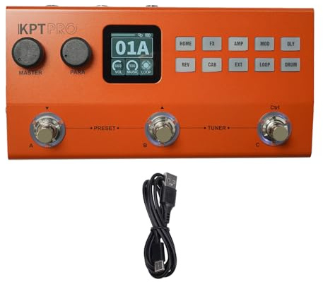 Generic Gitarrenpedal, AI Tone Clone Gitarreneffektprozessor mit 60-Ampere-Simulator für Live-Performance-Aufnahmen