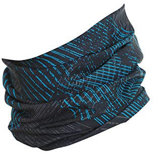 Hilltop Multifunktionstuch, Motorrad Halstuch, Kopftuch, Bandana, Schlauchtuch, Cooles Design in Trendfarben, für Damen und Herren, Farbe/Design:blau schwarz