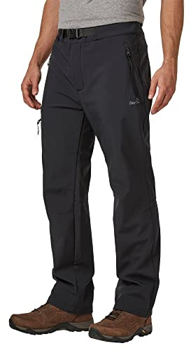 Peter Storm Men's Softshell Trousers with Microfleece Lining, 4 Zipped Pockets & Webbed Belt, Water Repellent & Lightweight Pants, Ideal for Walking, Hiking & Everyday Casual Wear
