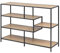 AC Design Furniture Jörn Asymmetrisches Bücherregal mit 4 Ablagen, H: 78 x B: 114 x T: 35 cm, Wildeiche Optik/Schwarz, Holz/Metall, 1 Stk