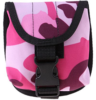 D DOLITY Hochwertiger Nylon2 Zoll Taucher Gewicht Gürtel Tasche Weight Pocket Bleitaschen Bleigurt Tasche für Tauchen Tech Dive 2 KG Gewicht - Rot