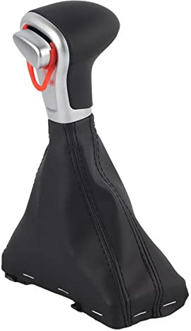 Keenso Auto Schaltknauf und Schaltsack Set, Auto Automatik Linkslenker Schaltknauf Schalthebel und Leder Staubschutz Schaltsack für A4L B8 B8PA