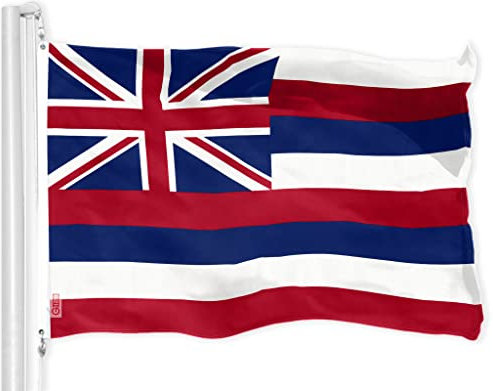 G128 Hawaii State Flag 3x5 ft Printed messingösen 150d Polyester qualität Flagge innen/außen - viel Dicker und haltbarer als 100d und 75d Polyester