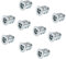 Gedotec Einschraubmutter Metall Gewinde-Einsatz befestigen Einpressmutter Befestigung | M6 x 10 mm | Einschraub-Muffen mit Abdeckrand | Stahl verzinkt | Innensechskant | 100 Stück - Gewindemuffen Holz
