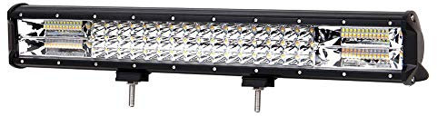 AUXTINGS 20 Pouces 50cm 288W Triple rangée LED Barre de lumière stroboscopique Blanc Ambre Flash 5500LM Spot d'inondation Combo LED Bar Hors Feux de Route