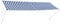 vidaXL Toldo Retráctil 350x150cm Azul y Blanco Parasol Ventana Terraza Hogar