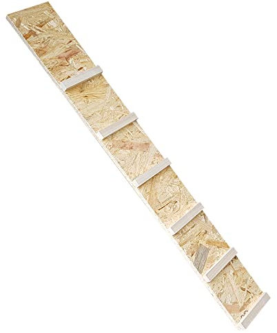 Breker Holztreppe für Kaninchenställe - 115 cm x 15 cm x 18 mm - 6-stufige Treppe für Innenbereich - Klassisch - Klettern - Kleine Rassen