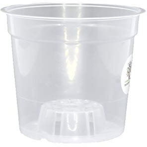 meindekoartikel 12 Orchideentöpfe Pflanztöpfe für Orchideen aus Kunststoff - transparent (Ø 11,5cm x Höhe 11cm)