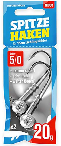 Lieblingsköder Spitze Haken 5/0-2 Jighaken, Gewicht:Gr. 5/0 20g