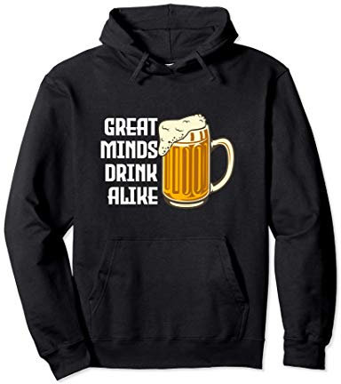 Grandes Mentes Bebe Igual que Cerveza Bier Alcohol Regalo Sudadera con Capucha