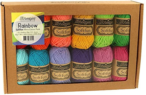 Scheepjes - Scheepjes Softfun Colour Pack - 12 x20 Gram (1 Box)