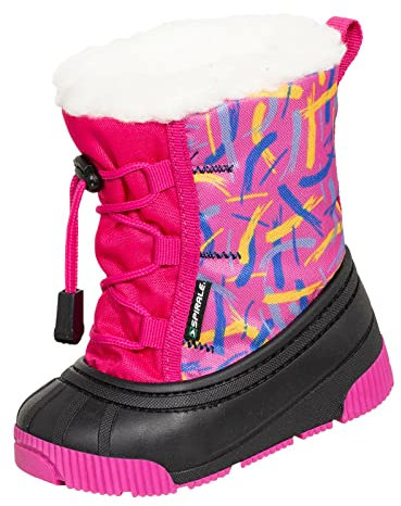 Spirale Lala, Stivali da Neve Neonata, Stivaletti Invernali Idrorepellenti Bambina, Fucsia, Taglia 24/25 EU