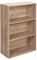 URBNLIVING Oslo Wide 3 Tier Wooden Shelf Bookcase Stand (Oak)