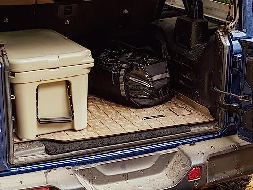 Weathertech Passgenaue Kofferraummatte mit Ladekantenschutz kompatibel mit Ford Kuga Plug-In Hybrid 2019-22 | Beige