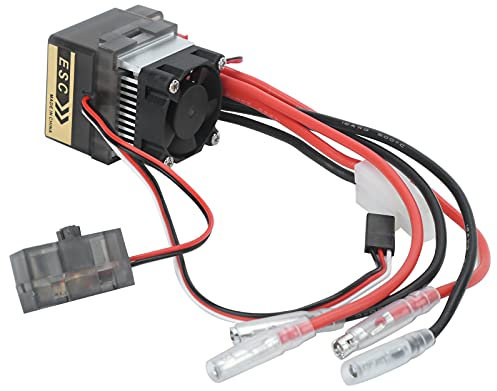 Bnineteenteam RC 360A Wasserdichter Gebürsteter Regler mit Kühlkörper und Lüfter für 1/10 RC Crawler, ESC 360A Gebürsteter Motordrehzahlregler