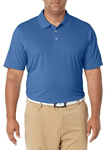 Amazon Essentials Polo da Golf a Maniche Corte Traspirante Ad Asciugatura Rapida Uomo, Blu Slavato, S