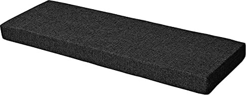 Xpnit Gartenbankkissen, 2-Sitzer, 3-Sitzer, Esszimmer-/Terrasse-/Stuhlkissen, langes Bank-/Stuhlkissen, Sitzkissen für drinnen und draußen, Schaukel (90 x 45 x 4 cm, schwarz)