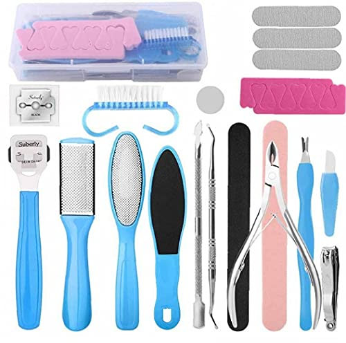 Onsinic Kit De Pédicure Professionnelle 30 en 1 Y Compris Le Filet De Pied De Peau Dure Suisse Kit De Soin De Pied pour Hommes Femmes À Maison Spa | Set De Pédicure pour Pédicure De Pied