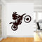 NSRJDSYT Motocross Adesivo Motociclista Racing Poster Vinile Adesivi per finestre Art Home Decor per Adolescenti Camera da Letto Garage Wallpaper 75x88cm
