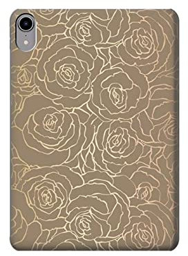 Gold Rose Pattern Tablet Case Cover Custodia per iPad mini 6 7, iPad mini (2021,2024)