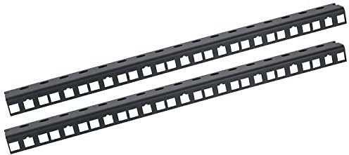 HMF 66809-02 Guida rack per armadio server | 2 pezzi | 10 pollici | 9 U | Nero