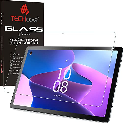 TECHGEAR GLASS Edition Screen Protector fits Lenovo Tab M10 Plus 3rd Gen 2022 (10.6) TB125 / TB128, Genuine Tempered Glass Screen Protector [9H Toughness] [HD Clarity] [Scratch-Resistant] [No-Bubble]