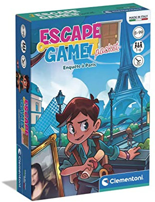 Clementoni 52697 Spiel, Mehrfarbig, Escape Game Enquête Paris