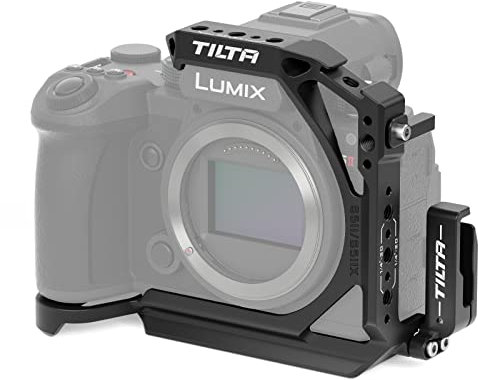 Tilta Half Camera Cage Filmmaking Kit Compatible avec Lumix S5 II/S5 IIX avec HDMI USB-C Cable Clamp - Noir TA-T50-HCC-B