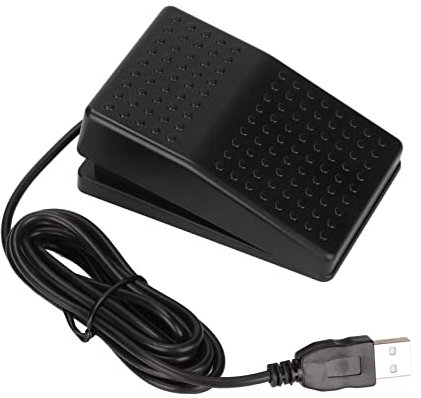 General Foot Switch, USB a High Sensitivity Customized Foot Switch Pedal, Multifunctional Ergonomic Foot Operated Pedal Controller with 2M Cable for Computer Factory Testing Instrument Control