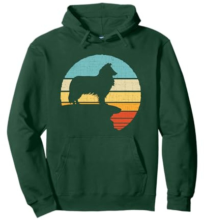 Rough Collie Owner Retro Vintage Dog Lover Pullover Hoodie