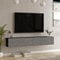 [en.casa] TV Hängeboard Lapinlahti Lowboard Hängeschrank TV Board Fernsehtisch Wandregal hängend Schwarz/Betonoptik