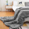 DASJD Grobe Strickdecke, Handgefertigt Grob Gestrickte Kuscheldecke, Gestrickte Decke Strick für Bett Und Sofa,Grau,200x200cm