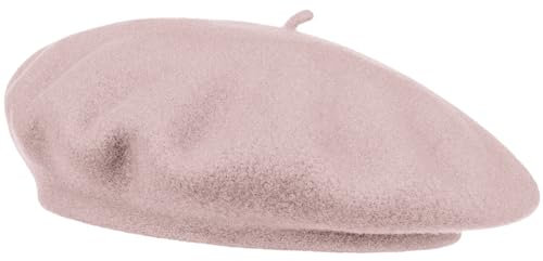 Van Der Rich ® - Baskenmütze Wolle Kind für Einen Maximalen Kopfumfang von 52cm (Rosa, One Size)