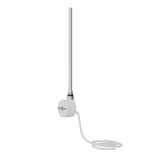 NRG 1000W Thermostatic Smart Dual Fuel Towel Rail Radiator Electric Heating Element Touch Screen LCD Display White