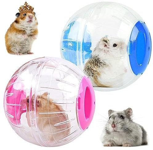 Cisolen 2 Stück Hamster Run Ball Hamster Gymnastikball Laufball Hamsterball Hamsterkugel Transparent Hamster Übung Ball Laufkugel Spielzeug Hamsterrad Laufkugel