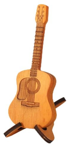 Guitar Pick Box, Wooden Acoustic Guitar Pick Case Custom Guitar Pick Holder with 3 Guitar Picks and Stand Guitar Pick Rack Guitar Pick Storage Container for Guitar Electric Bass Ukulele Lovers