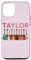 iPhone 12/12 Pro Taylor Personalized Name I Love Taylor Guitar Pink Case
