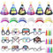 DPKOW Silvester Deko 2025, 36 Stück Neonfarbene Silvesterpartyhüte Brillen Happy New Year Haarreif Krachmacher mit Fransen, Bunte Silvester Foto Requisiten Neujahrs Partyzubehör 2025 Silvester